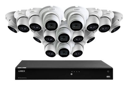 Lorex Fusion Series 4K 16 Camera Capable (Wired or Fusion Wi-Fi) 4TB Wired NVR System with A14 IP Dome Cameras