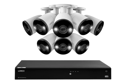 Lorex Fusion Series 4K 16 Camera Capable (Wired or Fusion Wi-Fi) 4TB Wired NVR System with H13 Bullet Cameras