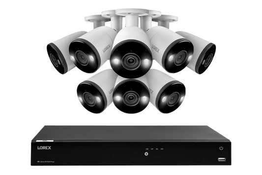 Lorex Fusion Series 4K 16 Camera Capable (Wired or Fusion Wi-Fi) 4TB Wired NVR System with H13 Bullet Cameras