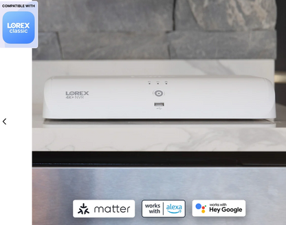Lorex Fusion NVR with A10 IP Dome Cameras - 4K 16-Camera Capable (8 Wired + 8 Wi-Fi Fusion) 2TB Wired System