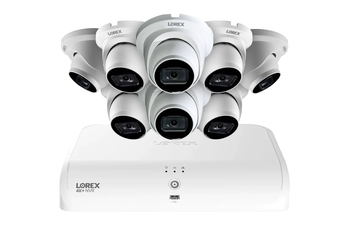 Lorex Fusion Series 4K+ 16 Channel (8 Wired + 8 Fusion Wi-Fi) 2TB Wired System with A14 Wired 4K IP Dome Cameras