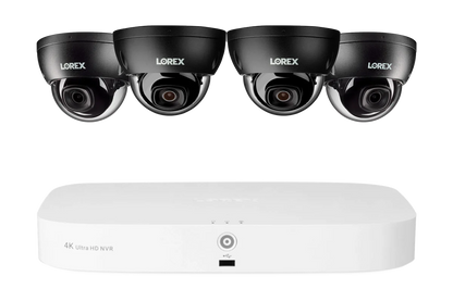 Lorex Fusion NVR with A10 IP Dome Cameras - 4K 16-Camera Capable (8 Wired + 8 Wi-Fi Fusion) 2TB Wired System