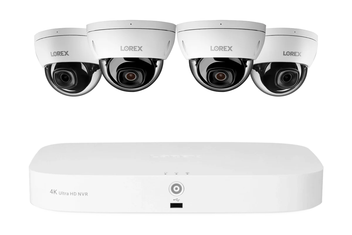 Lorex Fusion NVR with A10 IP Dome Cameras - 4K 16-Camera Capable (8 Wired + 8 Wi-Fi Fusion) 2TB Wired System