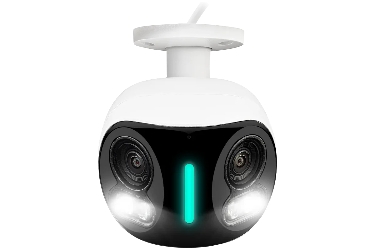 Lorex H20 - 4K IP Wired Dual Lens Security Camera with Smart Security Lighting and Smart Motion Detection