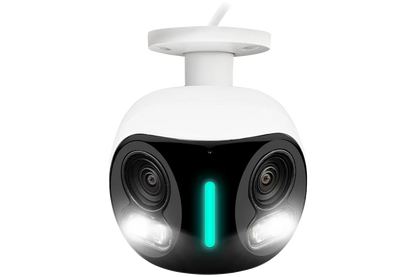 Lorex H20 - 4K IP Wired Dual Lens Security Camera with Smart Security Lighting and Smart Motion Detection