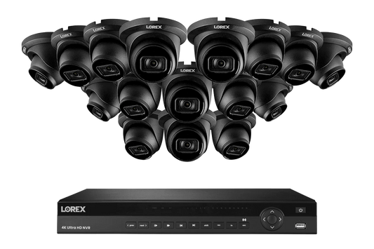 Lorex Elite Series NVR with N3 (Nocturnal Series) IP Dome Cameras - 4K 16-Channel 4TB Wired System
