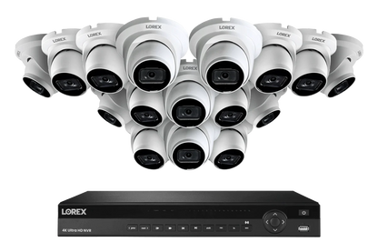 Lorex Elite Series NVR with N3 (Nocturnal Series) IP Dome Cameras - 4K 16-Channel 4TB Wired System