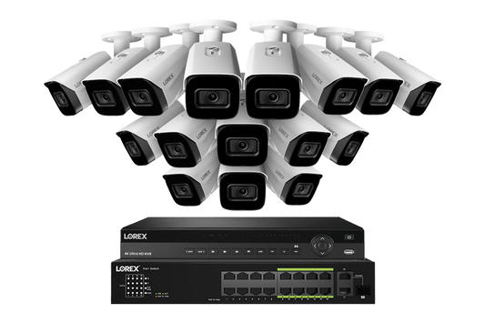 Lorex Elite Series NVR with N3 (Nocturnal Series) IP Bullet Cameras - 4K 32-Channel 8TB Wired System