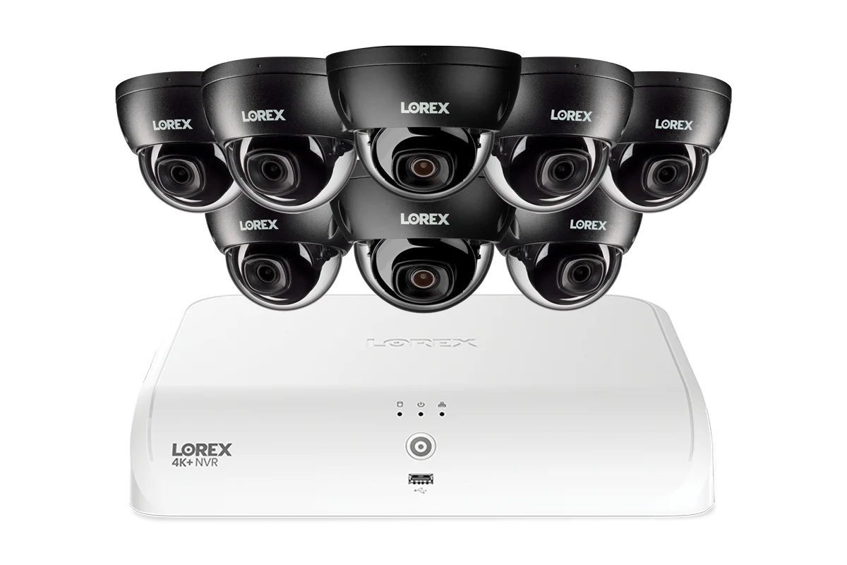 Lorex Fusion NVR with A10 IP Dome Cameras - 4K 16-Camera Capable (8 Wired + 8 Wi-Fi Fusion) 2TB Wired System