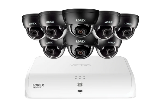 Lorex Fusion NVR with A10 IP Dome Cameras - 4K 16-Camera Capable (8 Wired + 8 Wi-Fi Fusion) 2TB Wired System