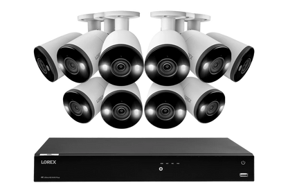 Lorex Fusion Series 4K 16 Camera Capable (Wired or Fusion Wi-Fi) 4TB Wired NVR System with H13 Bullet Cameras