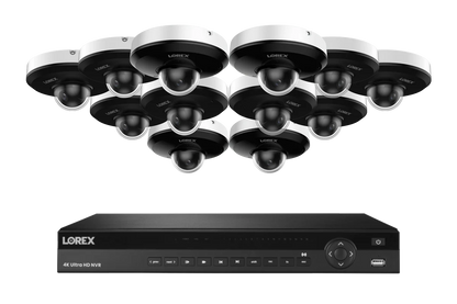 Lorex Elite Series NVR with P2 (4MP) IP Mini PTZ Cameras - 4K 16-Channel 4TB Wired System