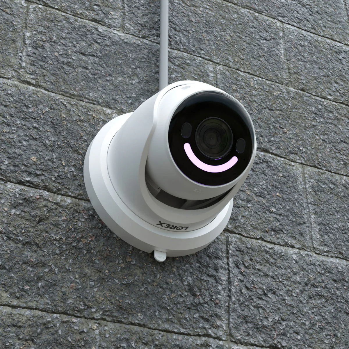 Lorex H12 - Lorex H12 4K IP Wired Turret Security Camera with Smart Security Lighting and Smart Motion Detection