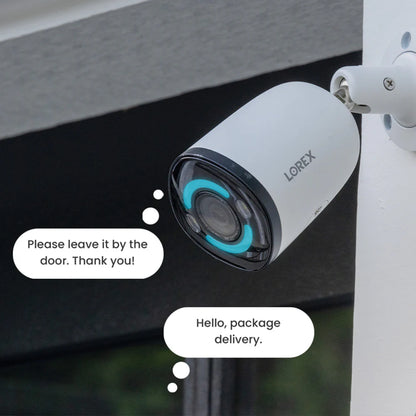 Lorex H30 - 4K+ 12MP IP Wired Bullet Security Camera with Smart Security Lighting and Smart Motion Detection