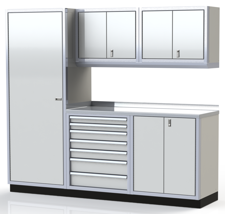 Moduline ProII™ Series Aluminum Pre-Configured Combination Cabinet Set PGC008-11A