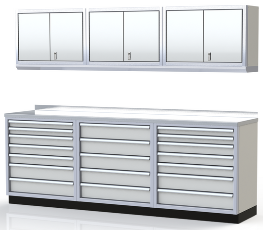 Moduline ProII™ Series Aluminum Pre-Configured Combination Cabinet Set PGC009-08A