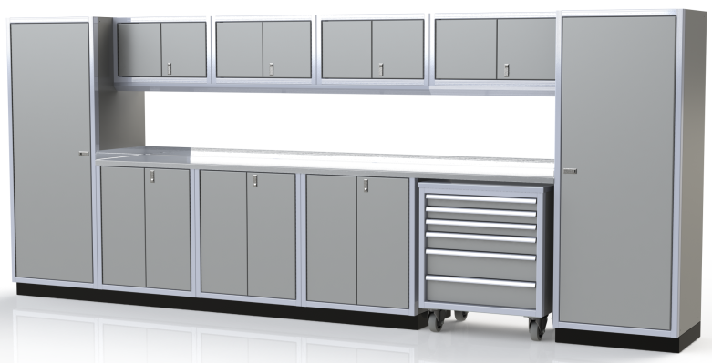 Moduline ProII™ Series Aluminum Pre-Configured Combination Cabinet Set PGC016-04A