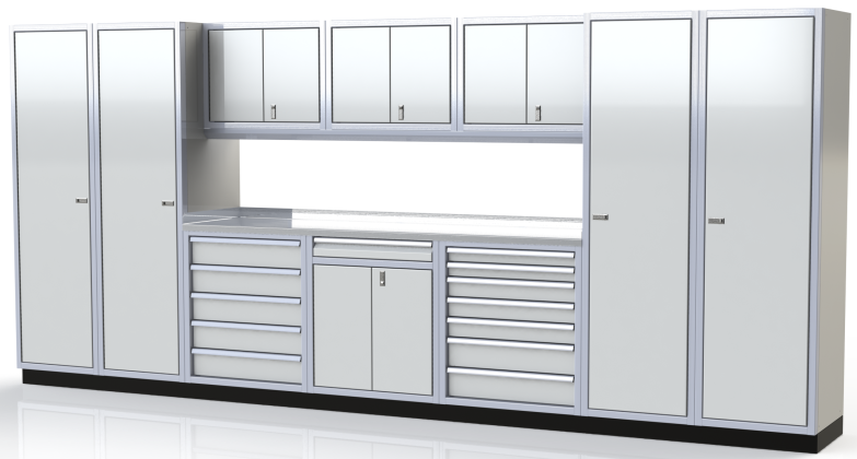 Moduline ProII™ Series Aluminum Pre-Configured Combination Cabinet Set PGC016-08A