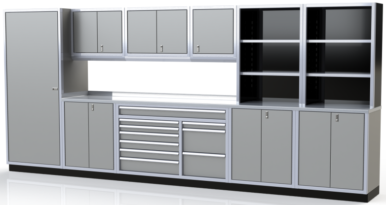 Moduline ProII™ Series Aluminum Pre-Configured Combination Cabinet Set PGC016-11A