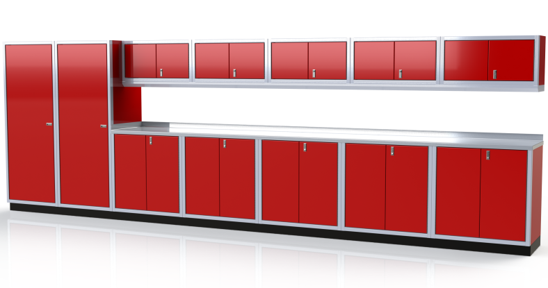 Moduline ProII™ Series Aluminum Pre-Configured Combination Cabinet Set PGC020-01A