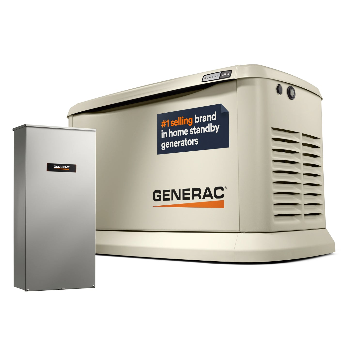 Generac Guardian 26kW Dual Fuel Home Standby Generator w/ 200 Amp Transfer Switch Wi-Fi Enabled GPS7291