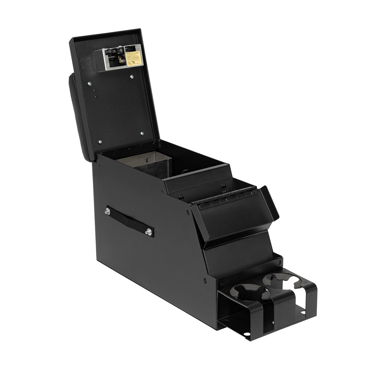 Tuffy Deluxe Stereo Center Console Safe – Universal Locking Console (8” Wide)