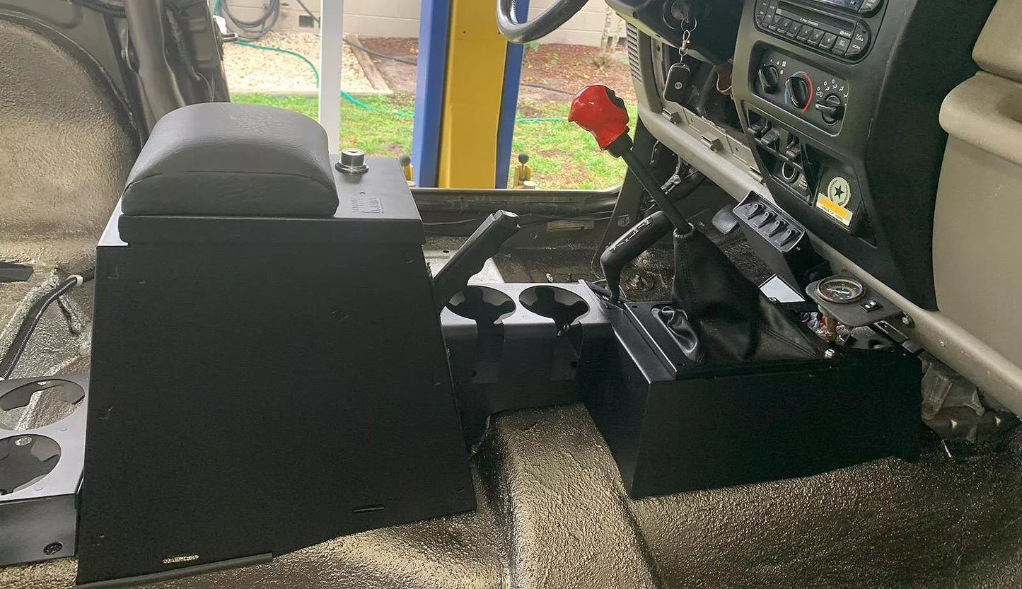 Tuffy Jeep Wrangler TJ Center Console Safe (1997–2006) – Series II Full Locking Console