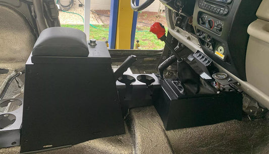 Tuffy Jeep Wrangler TJ Center Console Safe (1997–2006) – Series II Full Locking Console