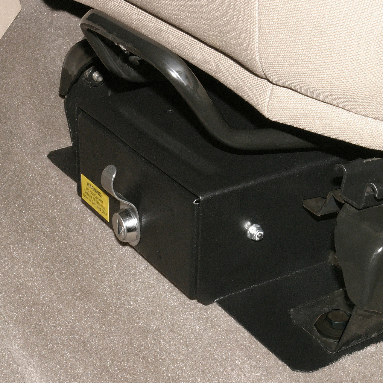 Tuffy Jeep Wrangler TJ Underseat Locking Drawer (1997–2002) – Driver Side Flip Seat (CAFS)