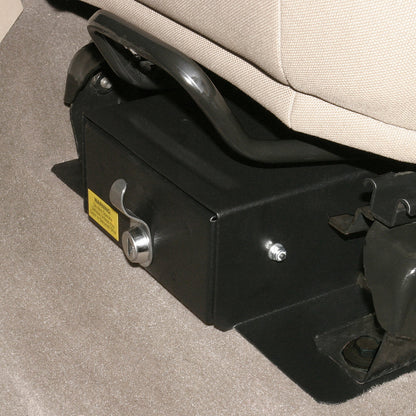 Tuffy Jeep Wrangler TJ Underseat Locking Drawer (1997–2002) – Driver Side Flip Seat (CAFS)