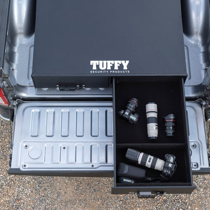 Tuffy Heavy-Duty Truck Bed Gear Drawers – 2 Drawer 50/50 Split Lockable Storage System
