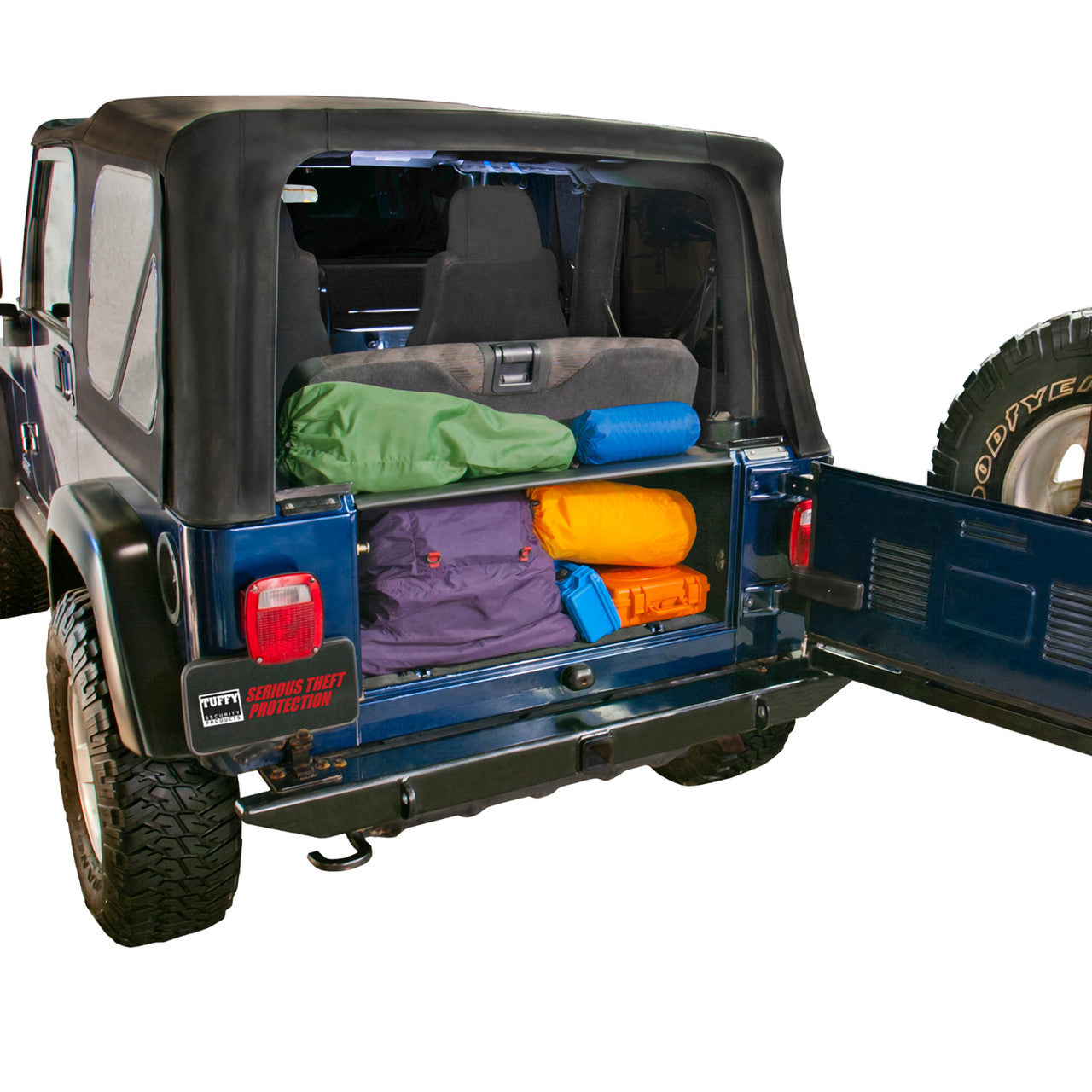 Tuffy Jeep Wrangler TJ Cargo Enclosure (1997–2006) – Lockable Rear Storage System