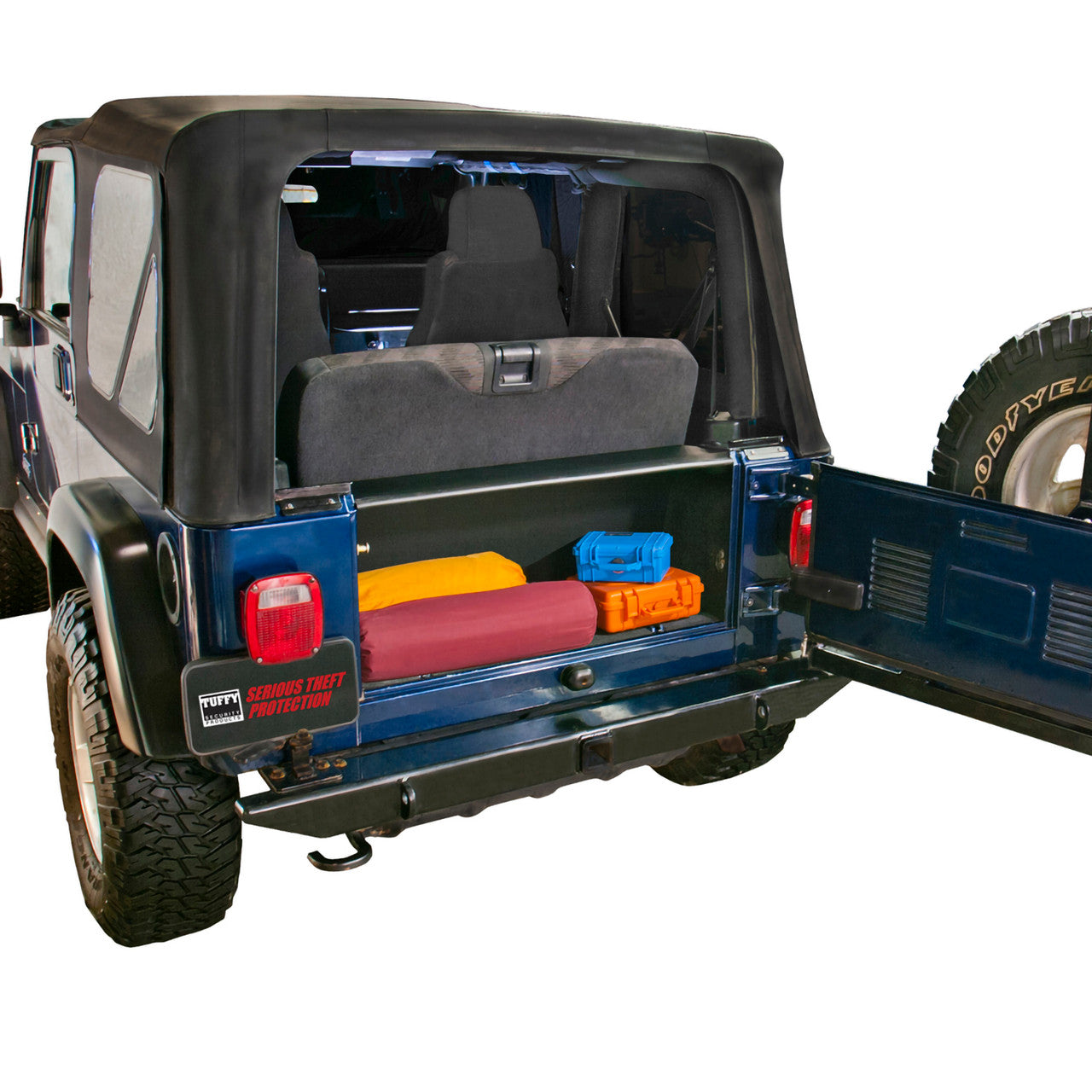 Tuffy Jeep Wrangler TJ Cargo Enclosure (1997–2006) – Lockable Rear Storage System