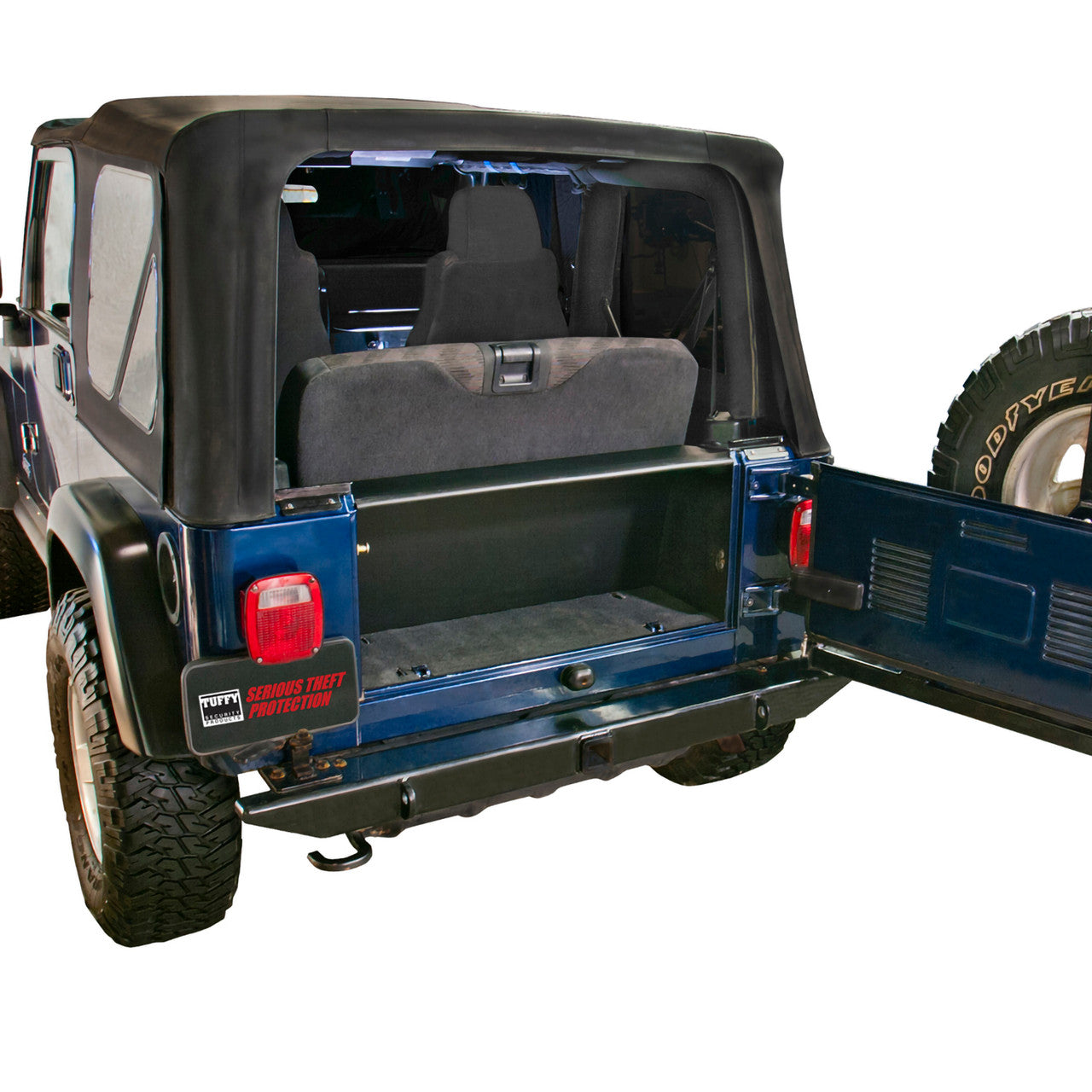 Tuffy Jeep Wrangler TJ Cargo Enclosure (1997–2006) – Lockable Rear Storage System
