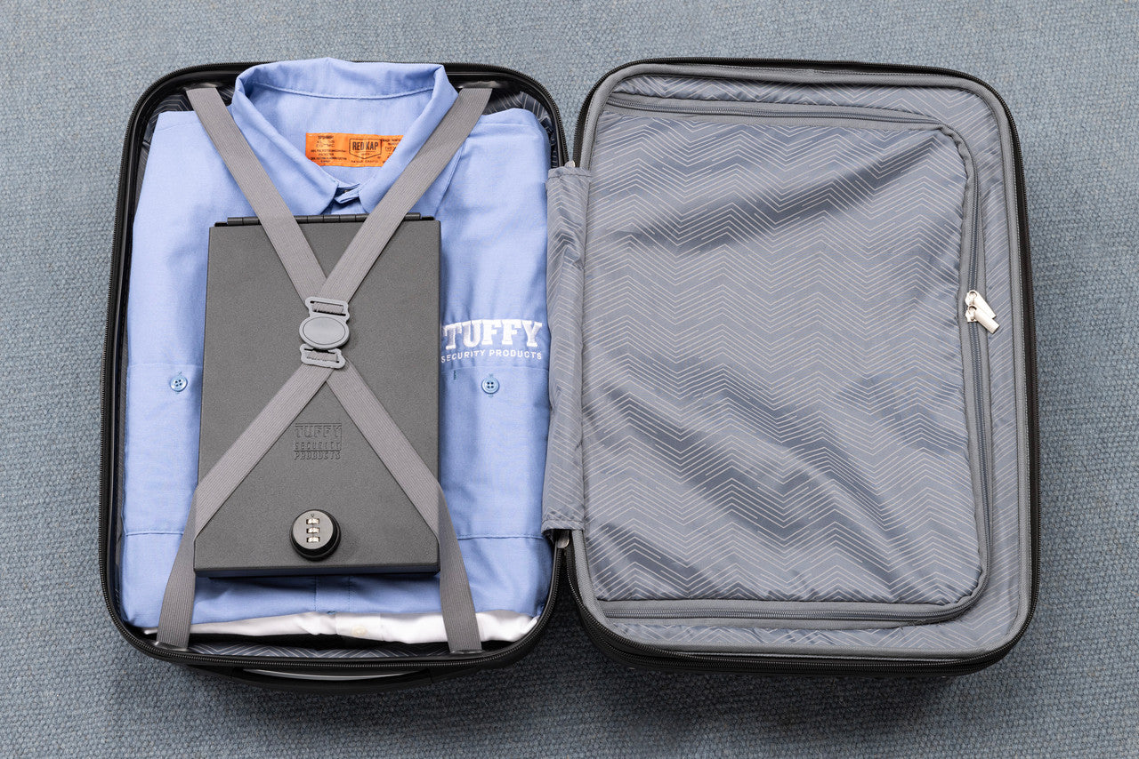 Tuffy Portable Safe for Full-Size Pistols – Lockable Cable-Secured Lockbox (Universal)