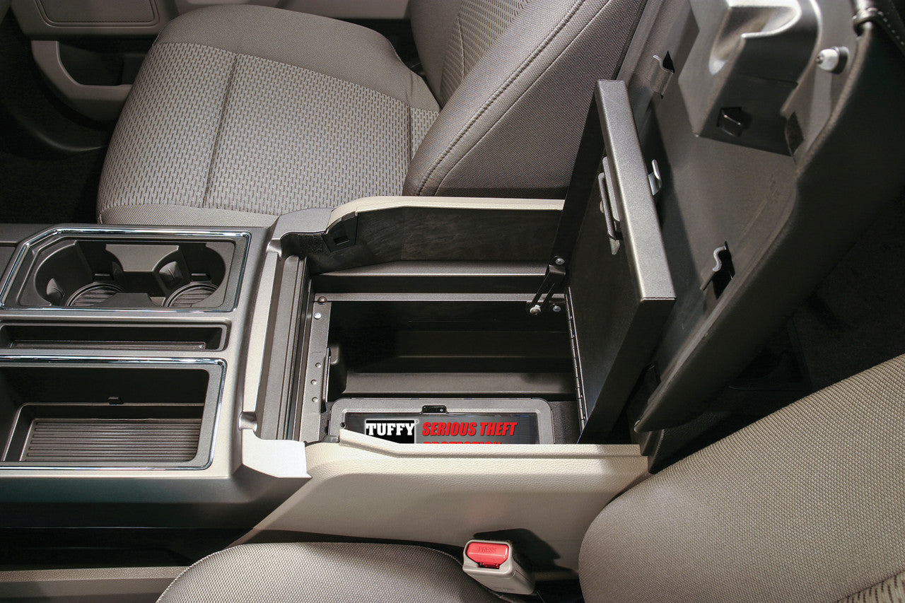 Tuffy Ford Console Safe (F-150, F-250, F-350 & Expedition) – Locking Center Console Insert