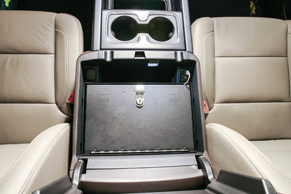 Tuffy Console Safe Chevy/GMC Trucks & SUVs (2014–2020) – Locking Center Console Insert
