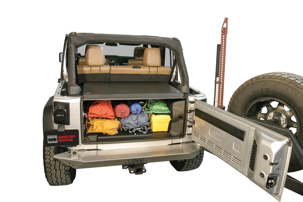 Tuffy Jeep Wrangler JK Deluxe Cargo Enclosure (2011–2018) – Lockable Security Deck System
