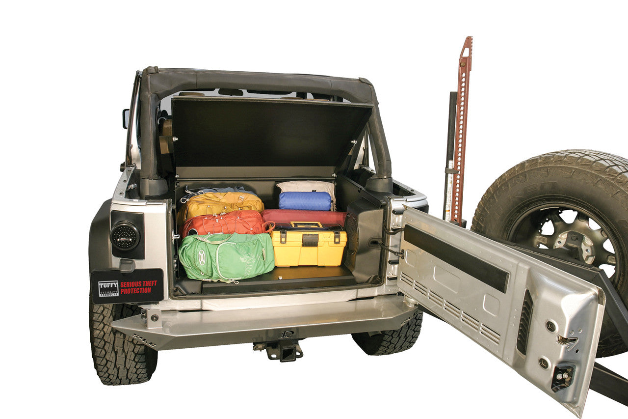 Tuffy Jeep Wrangler JK Deluxe Cargo Enclosure (2011–2018) – Lockable Security Deck System