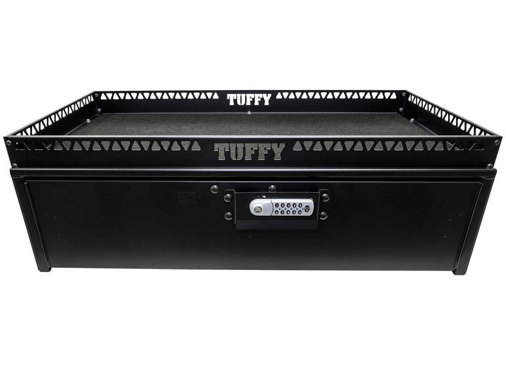 Tuffy Mid-Size SUV Cargo Drawer with Shelf – Lockable Dual-Level Storage
