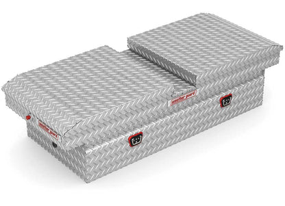 Weather Guard Full EXTRA WIDE GULL WING Aluminum Crossover Saddle-Style Pickup Truck Toolbox - Clear Gloss Powder Coat - WEA114-0-04