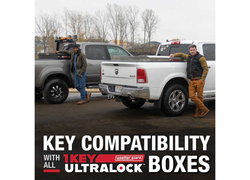 Weather Guard Full STANDARD GULL WING Aluminum Crossover Saddle-Style Pickup Truck Toolbox - Gloss Black Powder Coat - WEA124-5-04