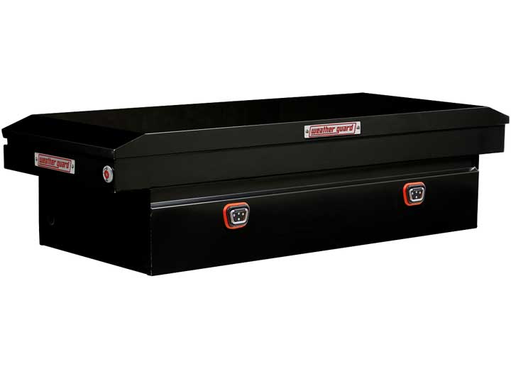 Weather Guard Full EXTRA WIDE STEEL Crossover Saddle-Style Pickup Truck Toolbox - Gloss Black Powder Coat - WEA116-5-04