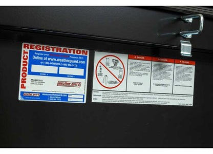 Weather Guard Full EXTRA WIDE STEEL Crossover Saddle-Style Pickup Truck Toolbox - Gloss Black Powder Coat - WEA116-5-04