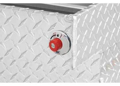 Weather Guard Full EXTRA WIDE Aluminum Crossover Saddle-Style Pickup Truck Toolbox - Clear Gloss Powder Coat - WEA117-0-04