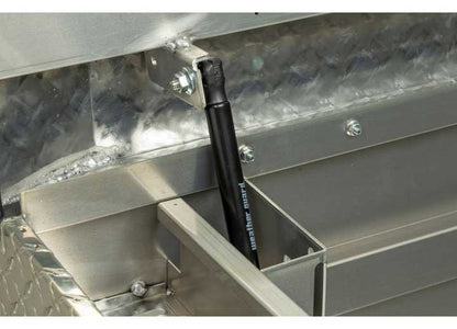 Weather Guard Full EXTRA WIDE Aluminum Crossover Saddle-Style Pickup Truck Toolbox - Clear Gloss Powder Coat - WEA117-0-04