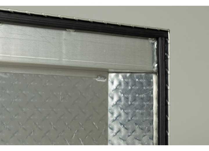 Weather Guard Full EXTRA WIDE Aluminum Crossover Saddle-Style Pickup Truck Toolbox - Clear Gloss Powder Coat - WEA117-0-04