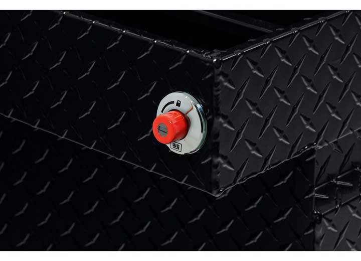 Weather Guard Full EXTRA WIDE Aluminum Crossover Saddle-Style Pickup Truck Toolbox - Black Gloss Powder Coat - WEA117-5-04