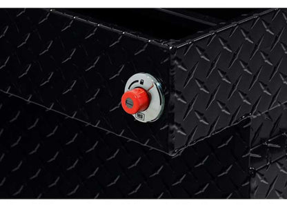 Weather Guard Full EXTRA WIDE Aluminum Crossover Saddle-Style Pickup Truck Toolbox - Black Gloss Powder Coat - WEA117-5-04