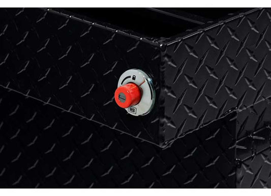 Weather Guard Full EXTRA WIDE Aluminum Crossover Saddle-Style Pickup Truck Toolbox - Black Gloss Powder Coat - WEA117-5-04